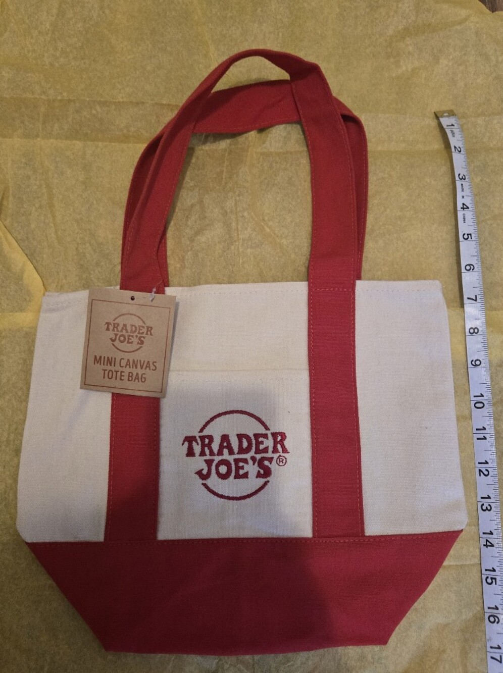 Classic Trader Joe's Mini Embroidered Logo Tote